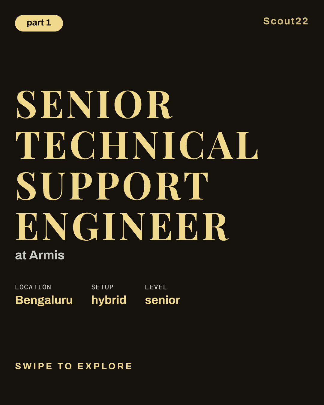 Senior Technical Support Engineer at Armis