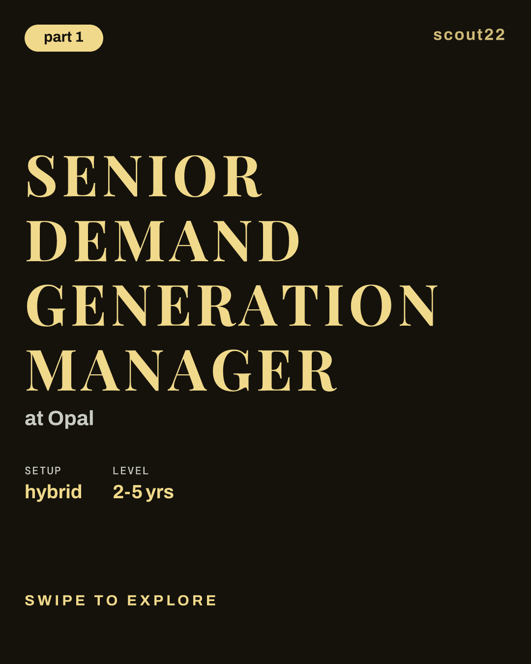 Senior Demand Generation Manager at Opal