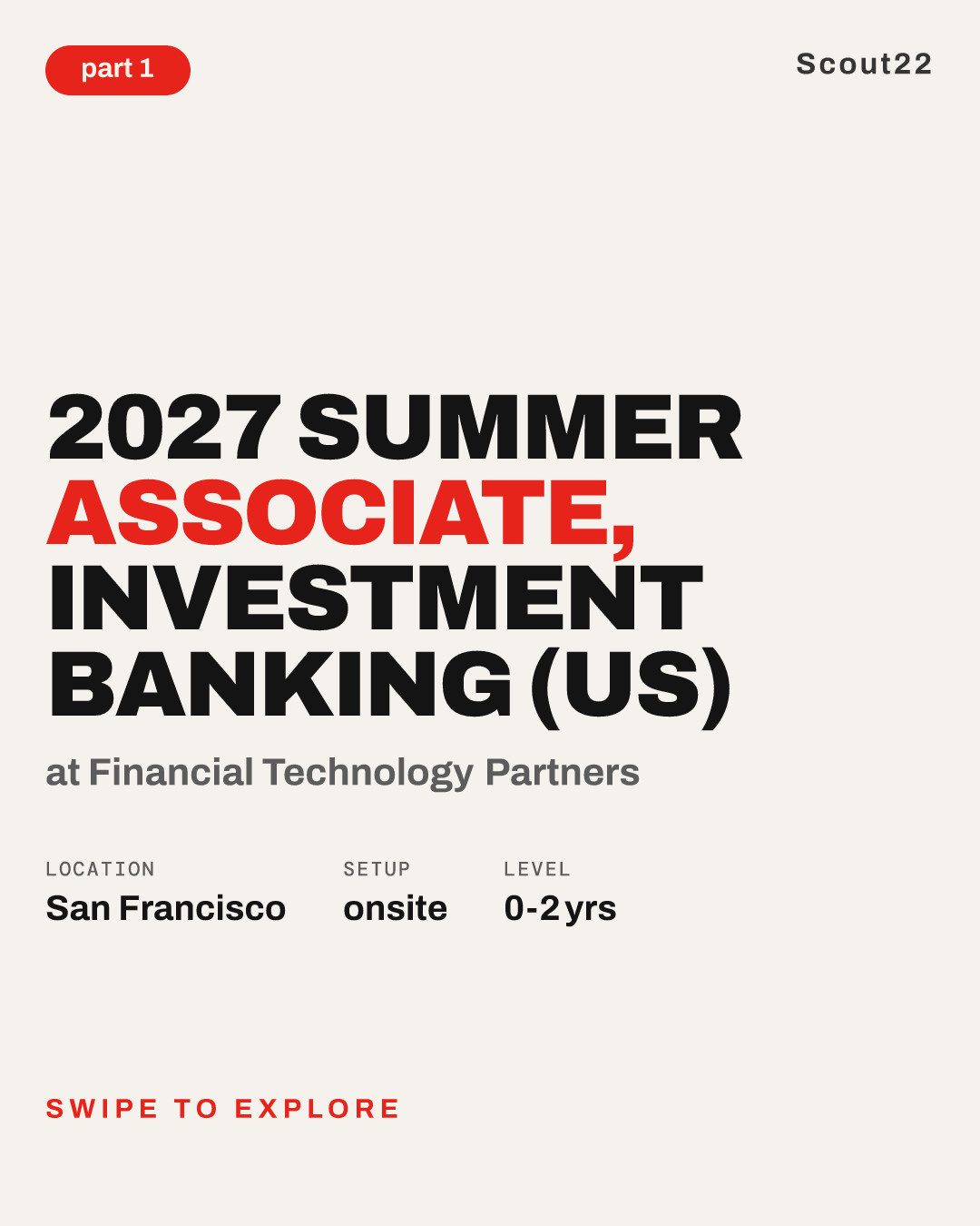 2027 Summer Associate, Investment Banking (US) at Financial Technology Partners