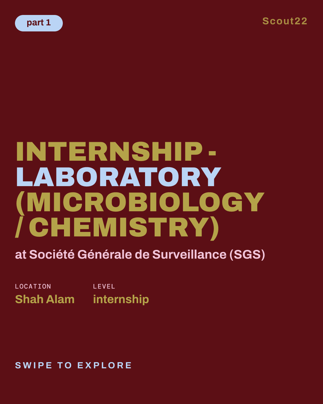 Internship - Laboratory (Microbiology / Chemistry) at Société Générale de Surveillance (SGS)