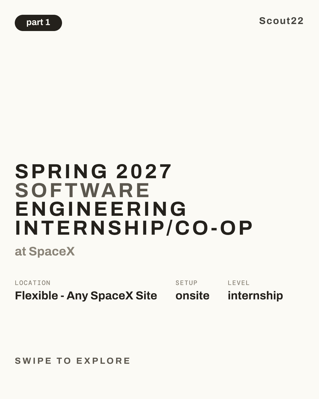 Spring 2027 Software Engineering Internship/Co-op at SpaceX