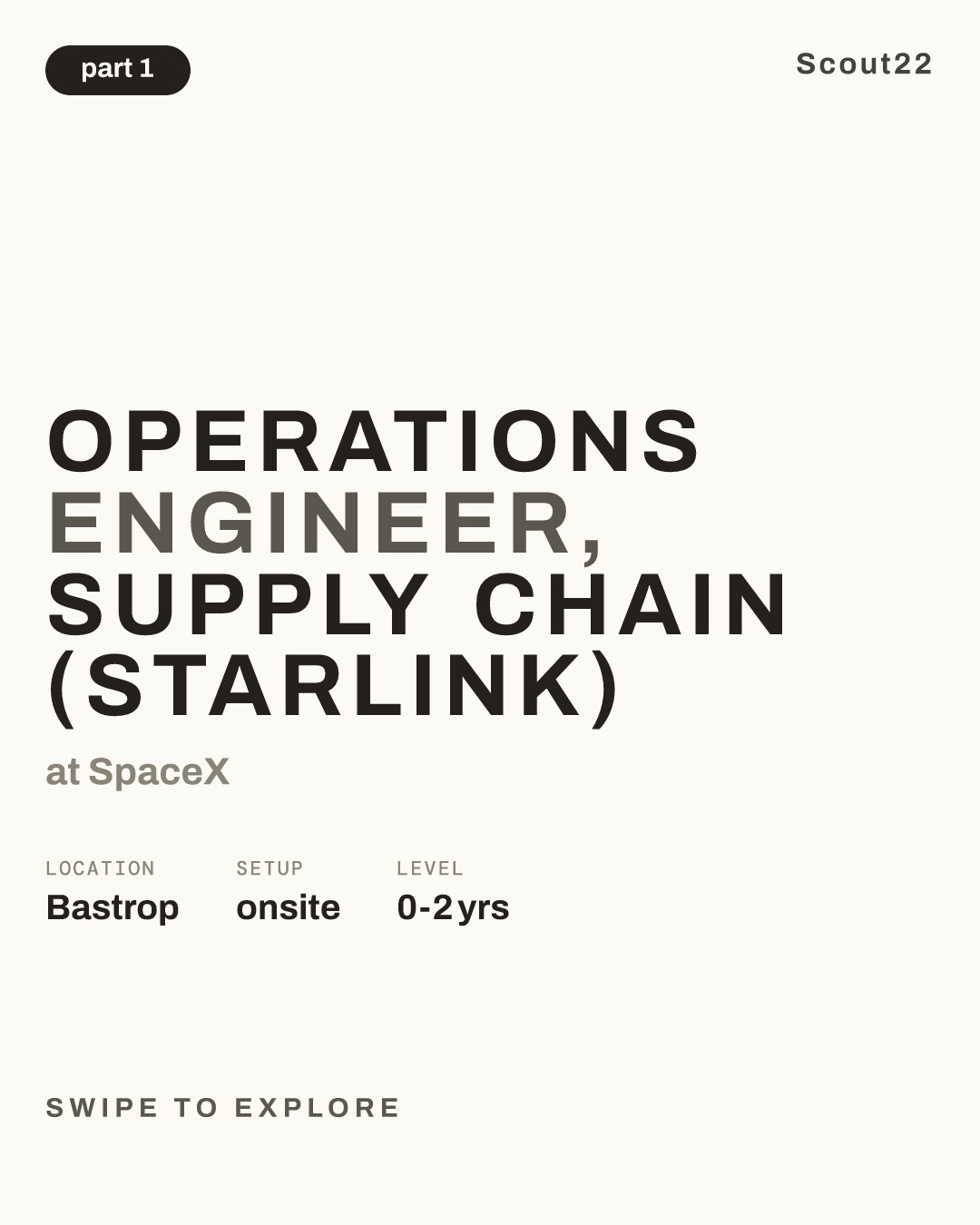 Operations Engineer, Supply Chain (Starlink) at SpaceX