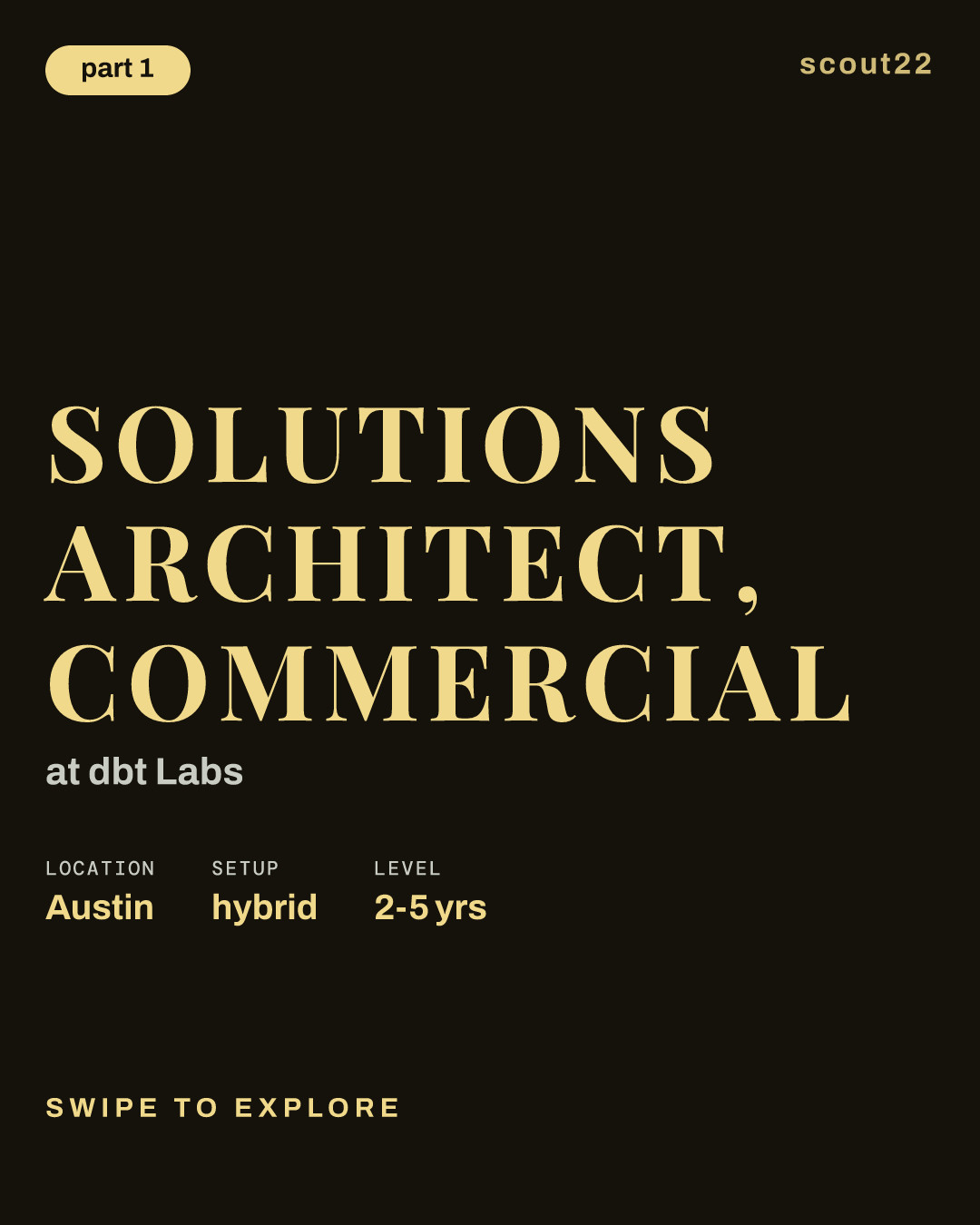 Solutions Architect, Commercial at dbt Labs