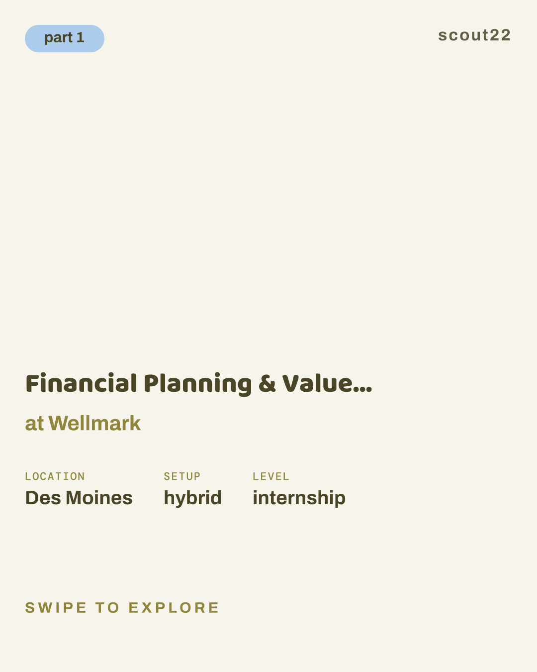 Financial Planning & Value Analyst Internship at Wellmark