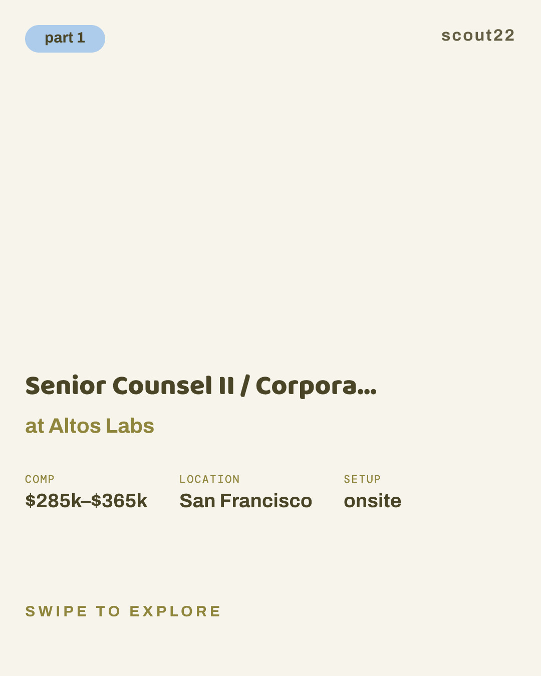 Senior Counsel II / Corporate Counsel, Transactions at Altos Labs