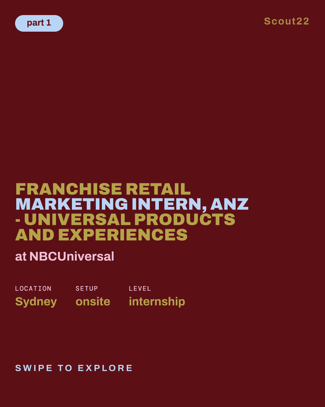 Franchise Retail Marketing Intern, ANZ - Universal Products and Experiences at NBCUniversal