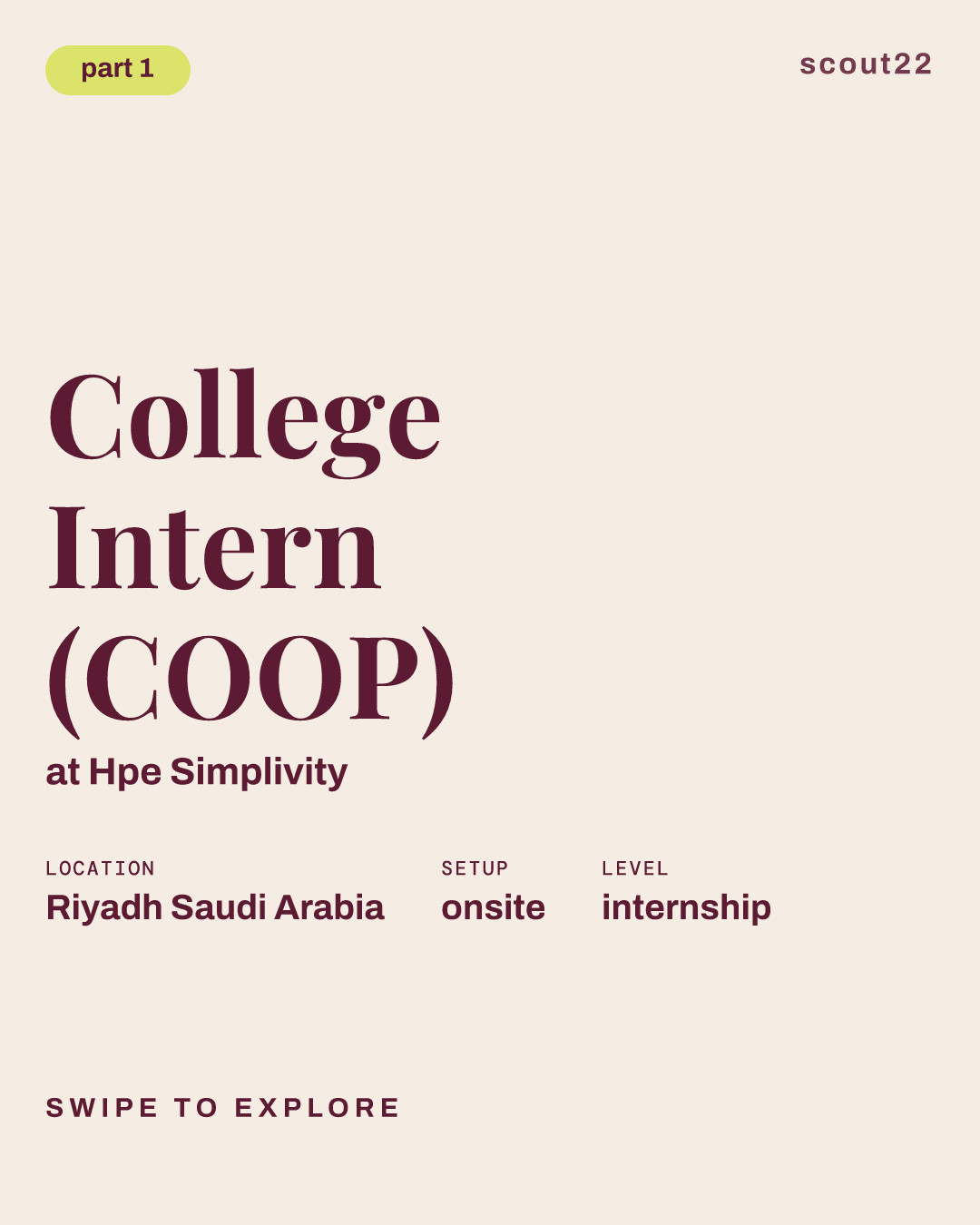 College Intern (COOP) at Hpe Simplivity