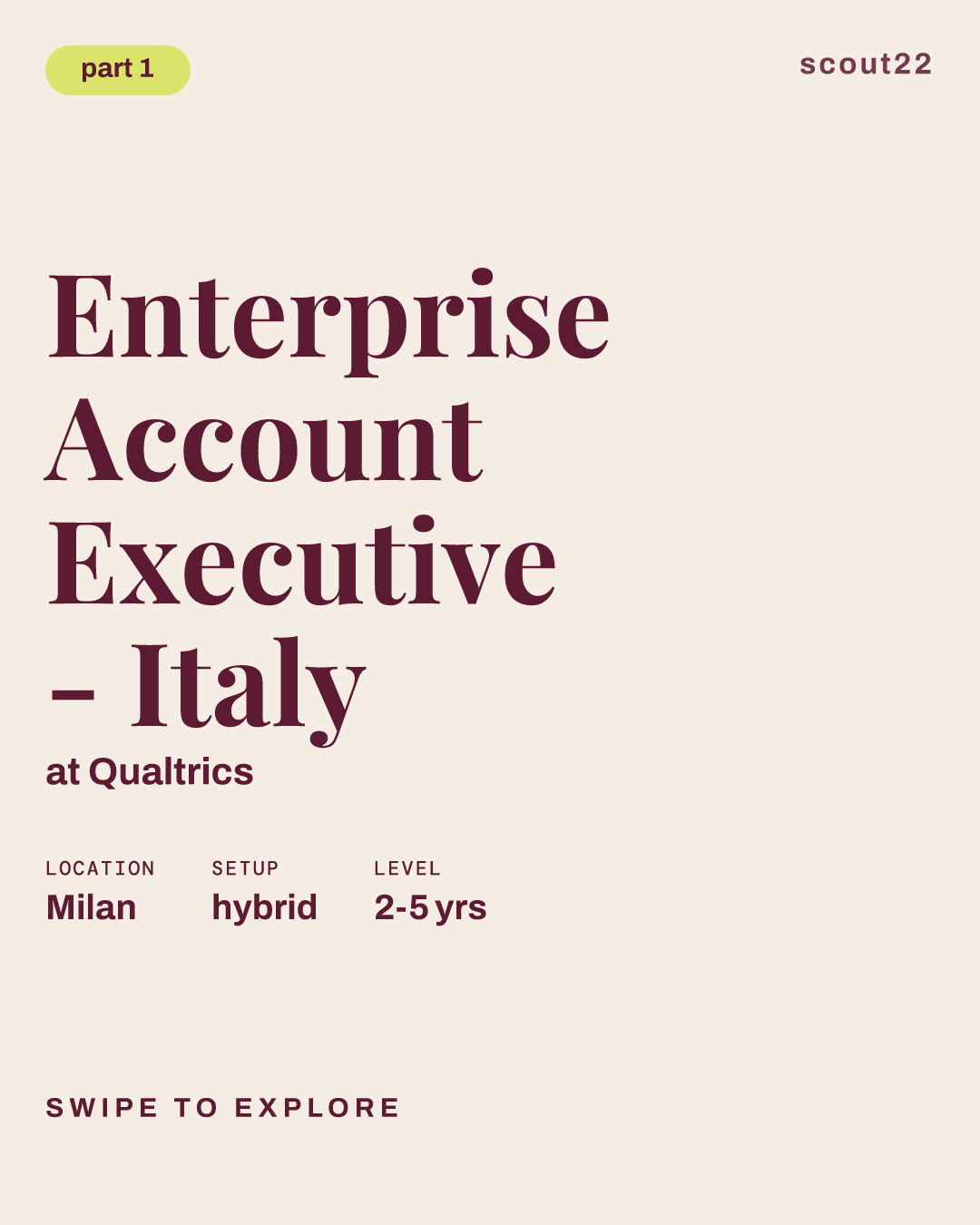 Enterprise Account Executive - Italy at Qualtrics
