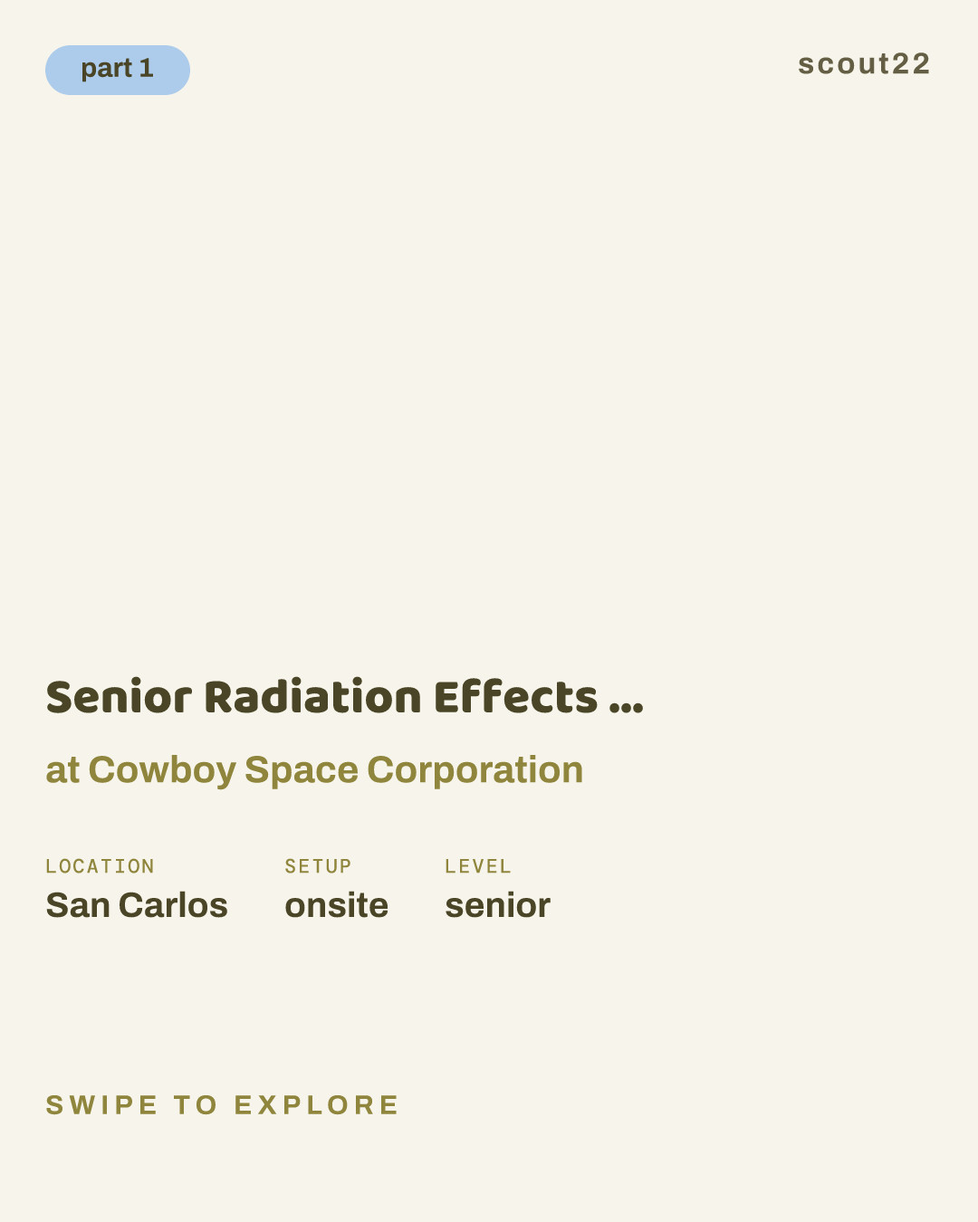 Senior Radiation Effects & Resilience Engineer at Cowboy Space Corporation