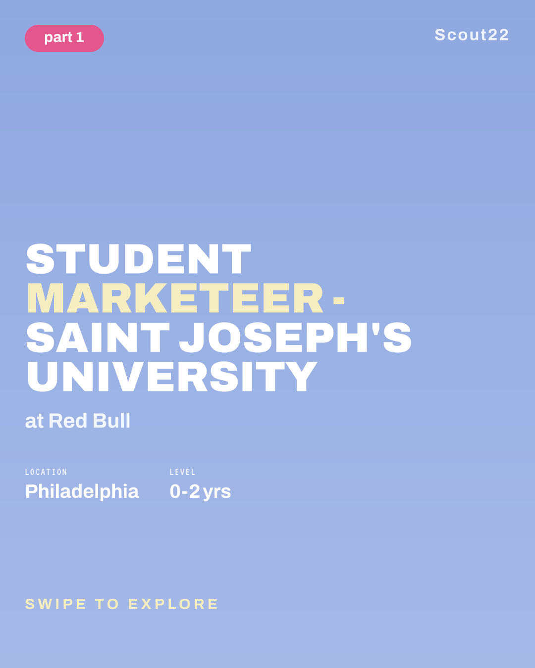 Student Marketeer - Saint Joseph's University at Red Bull