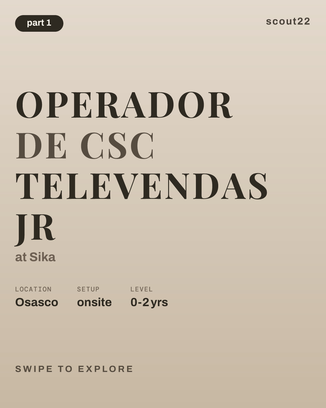 Operador de CSC Televendas JR at Sika