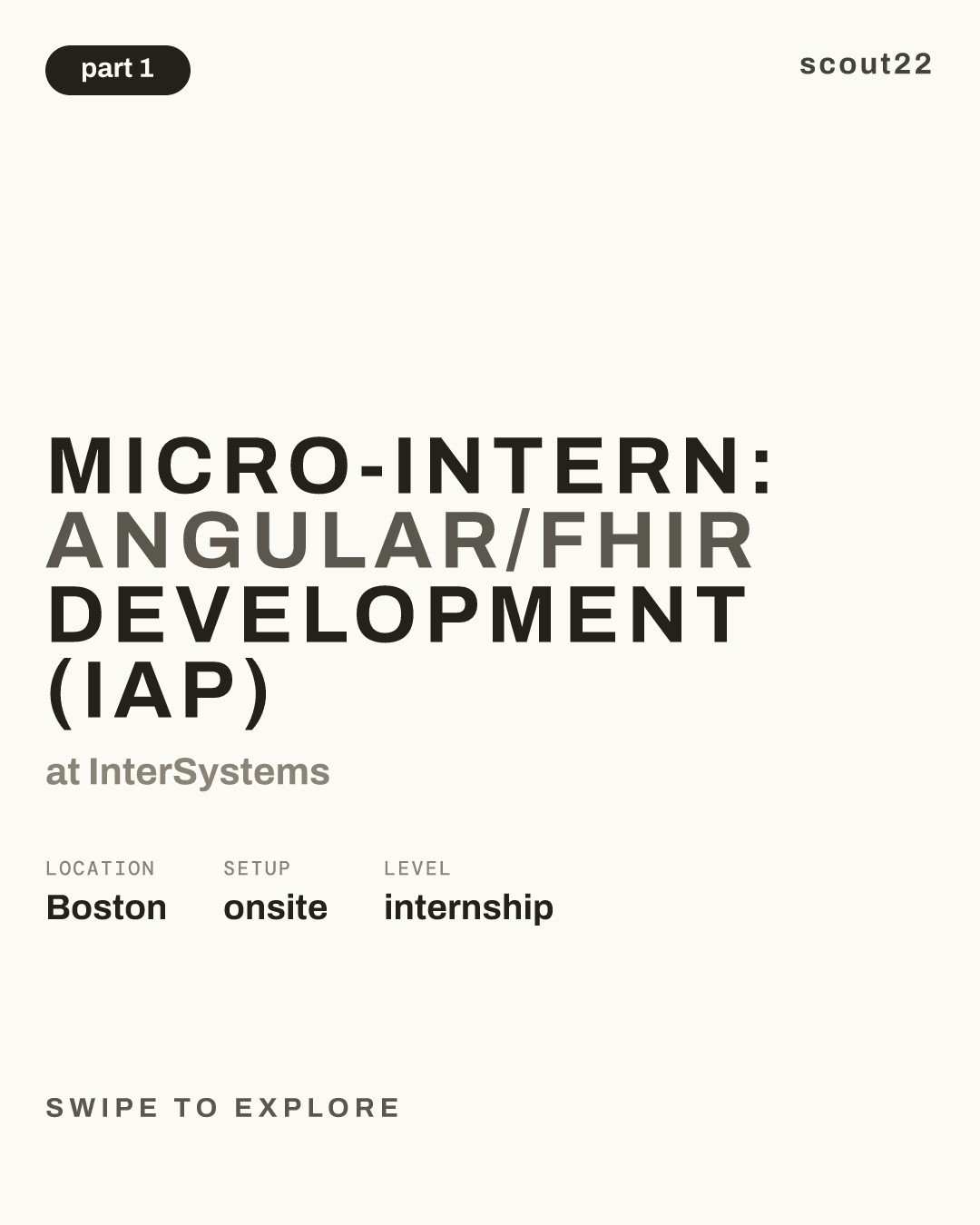 Micro-Intern: Angular/FHIR Development (IAP) at InterSystems
