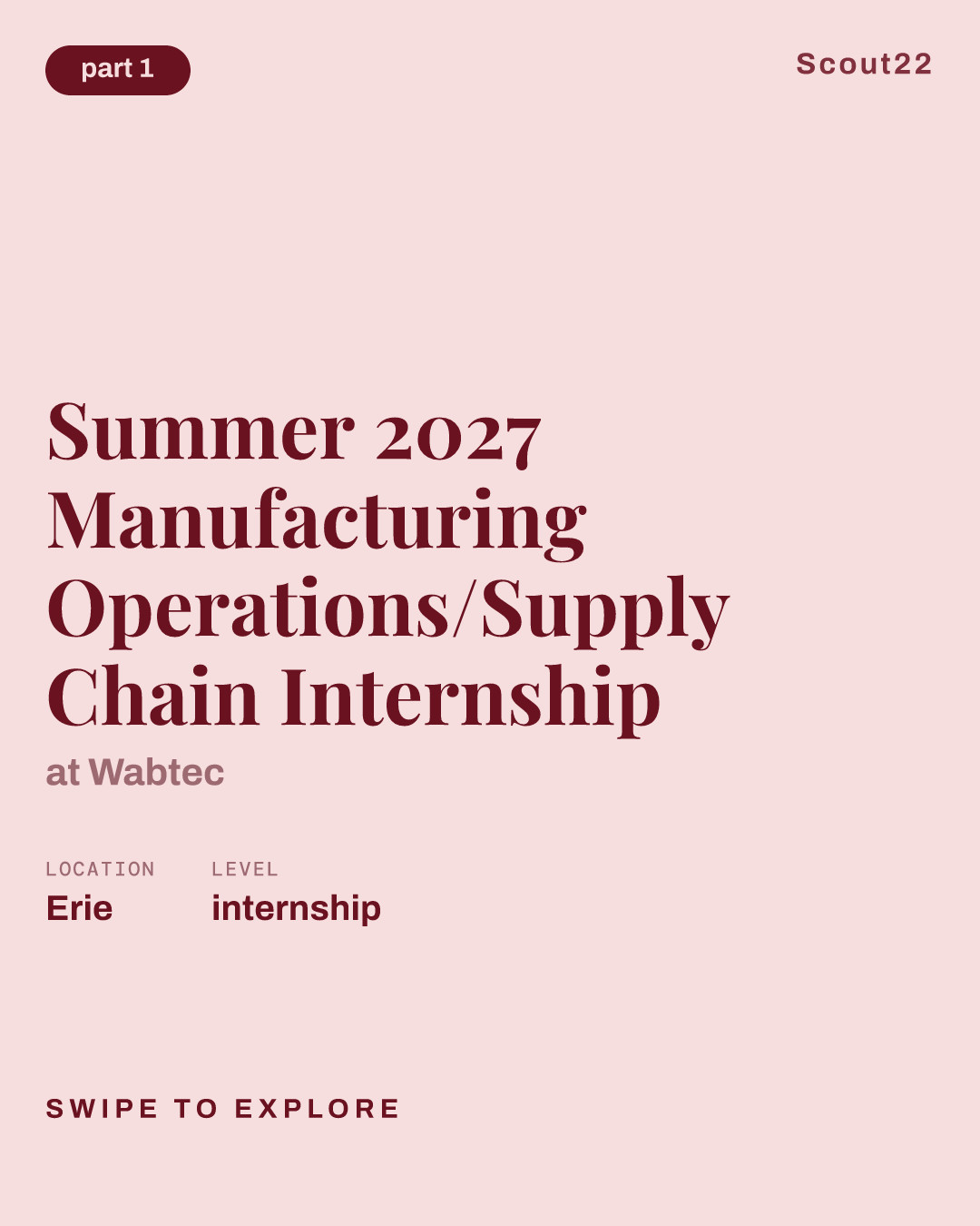 Summer 2027 Manufacturing Operations/Supply Chain Internship at Wabtec