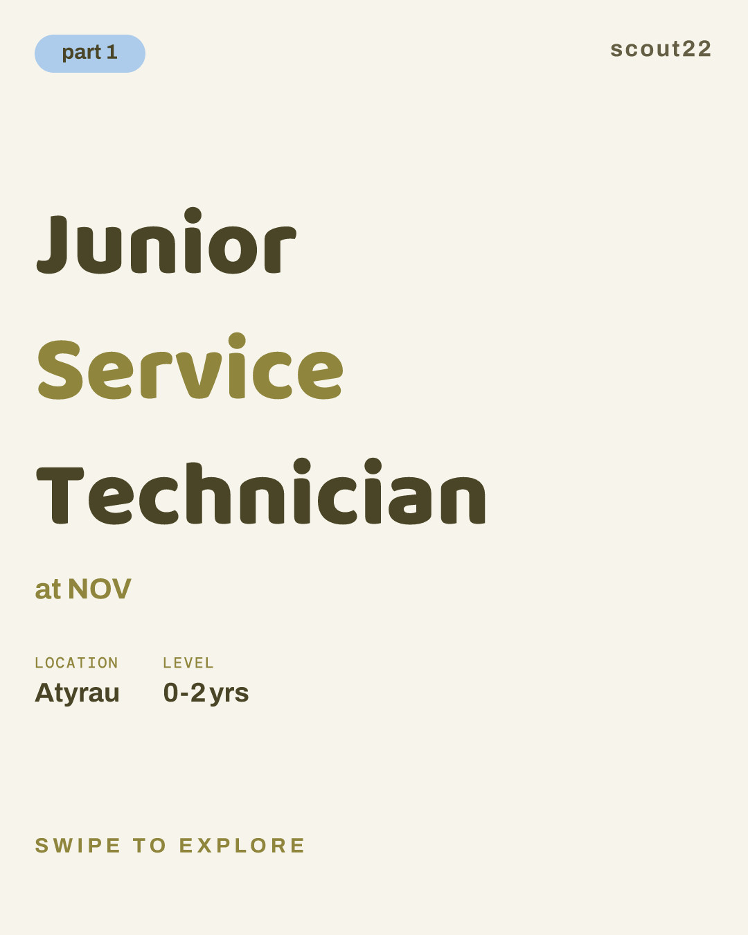 Junior Service Technician at NOV
