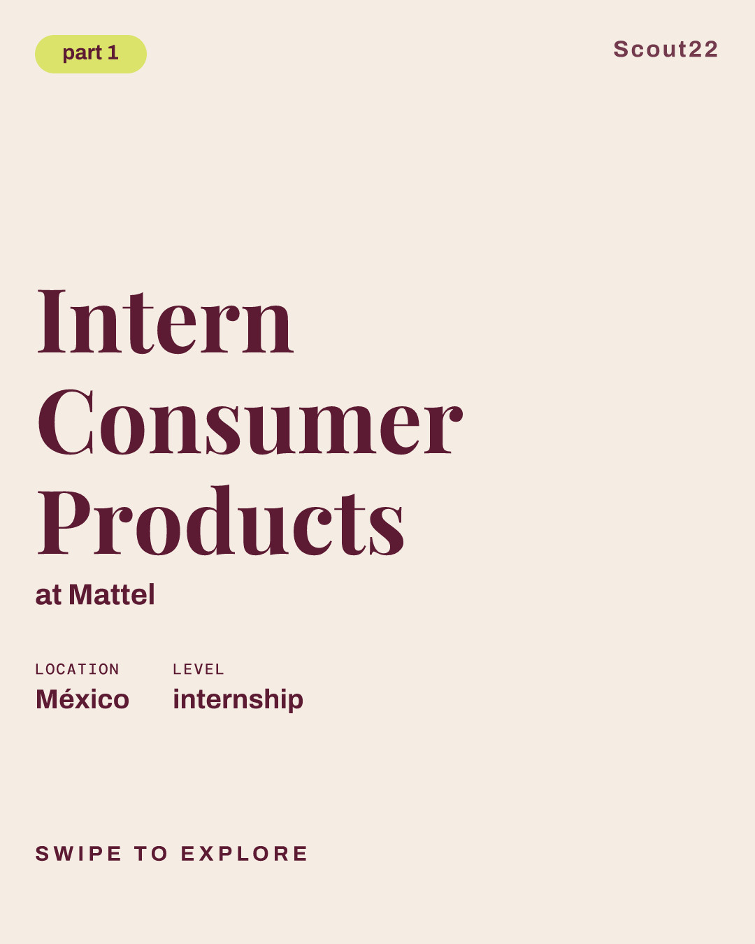 Intern Consumer Products at Mattel