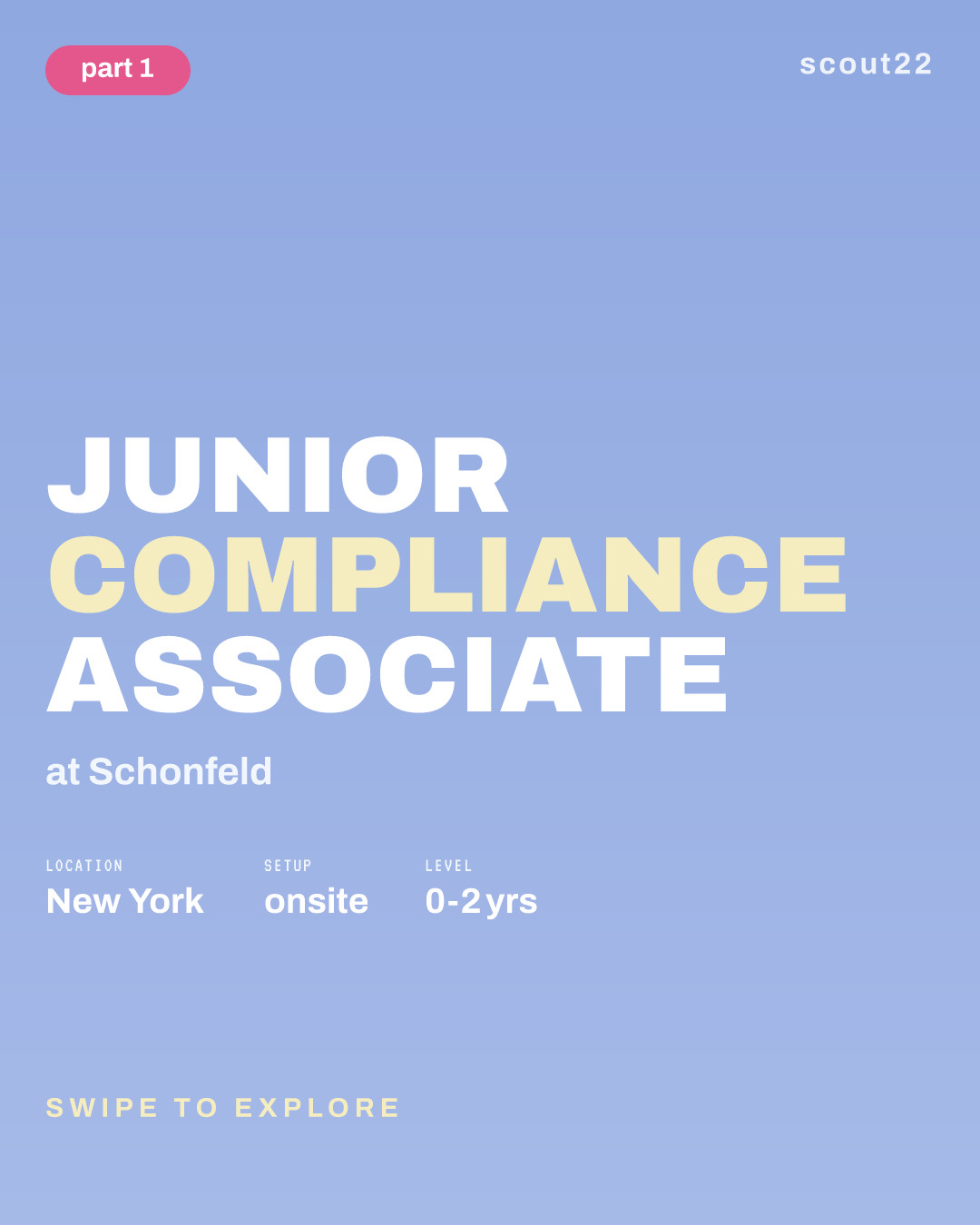 Junior Compliance Associate at Schonfeld