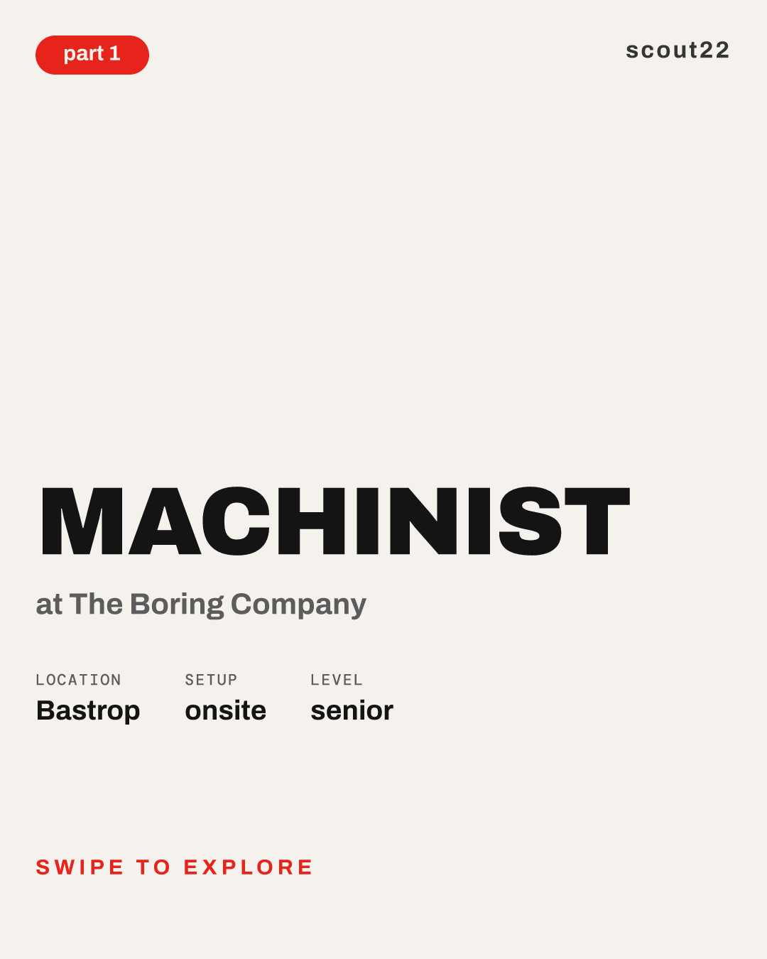 Machinist at The Boring Company