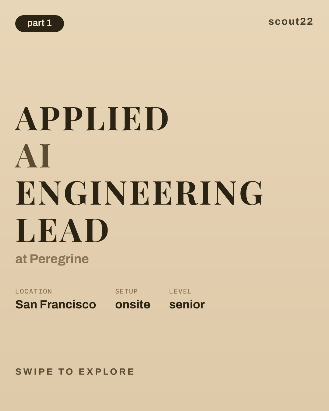 Applied AI Engineering Lead at Peregrine
