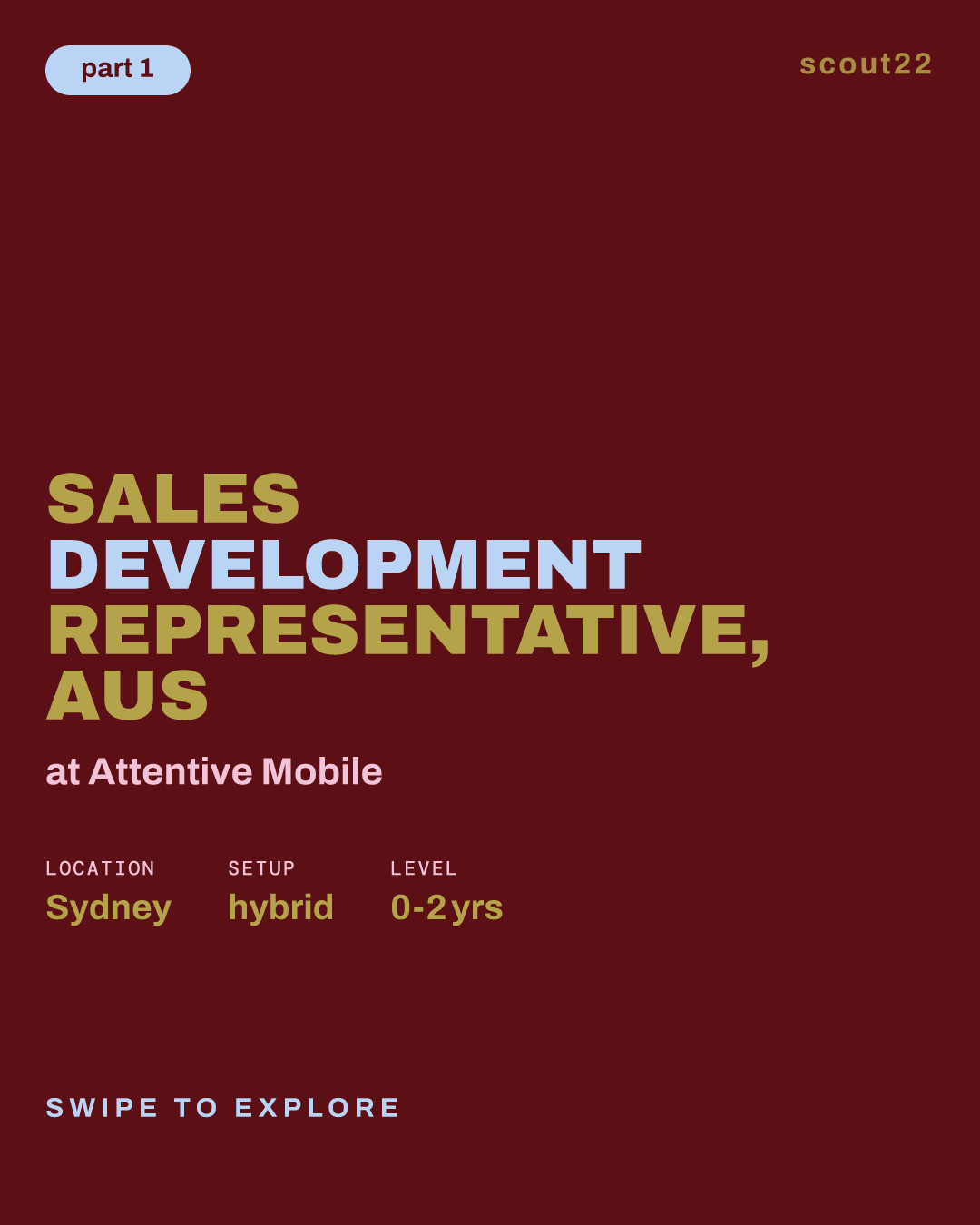 Sales Development Representative, AUS at Attentive Mobile
