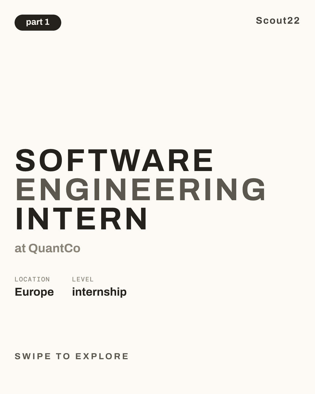 Software Engineering Intern at QuantCo