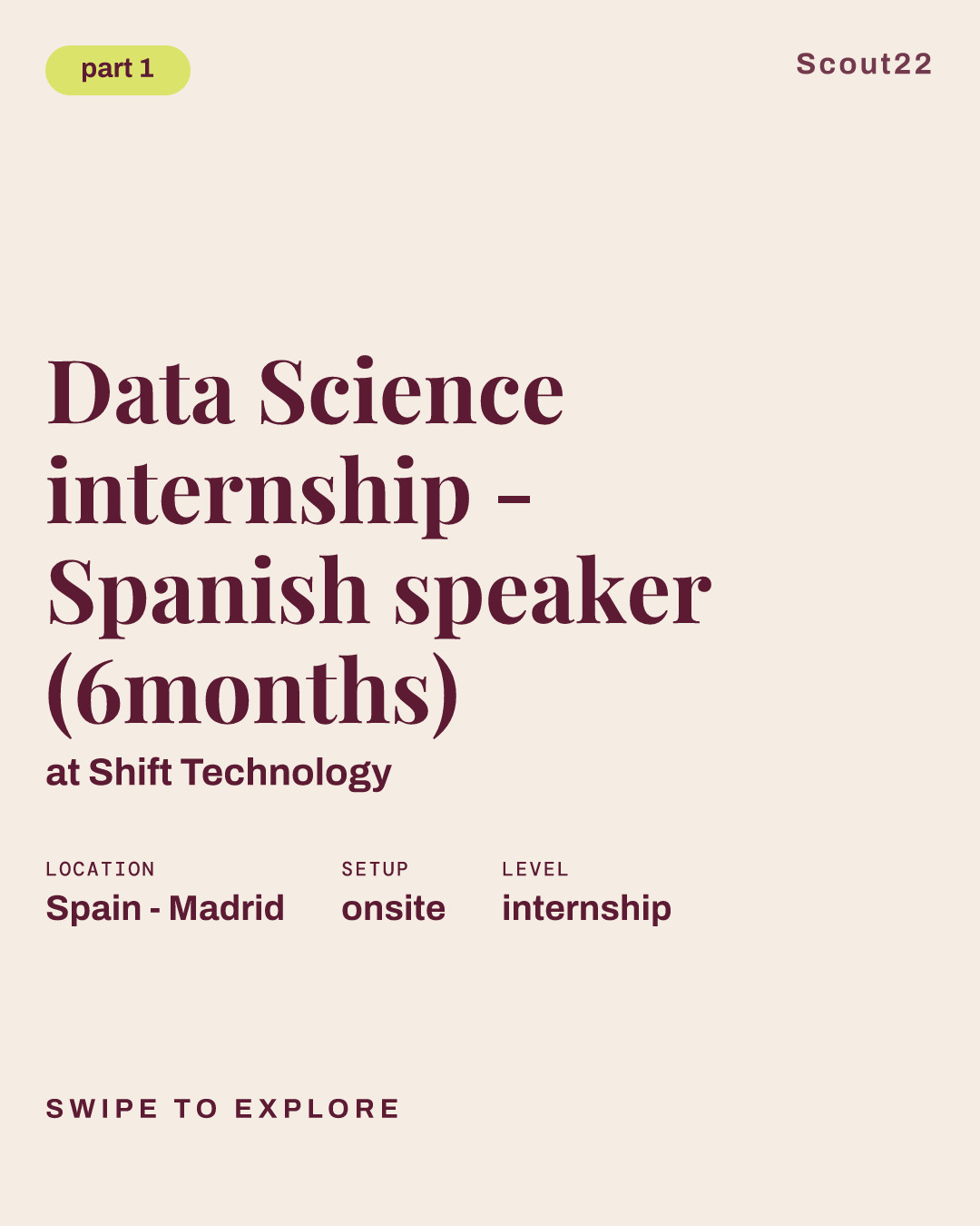 Data Science internship - Spanish speaker (6months) at Shift Technology