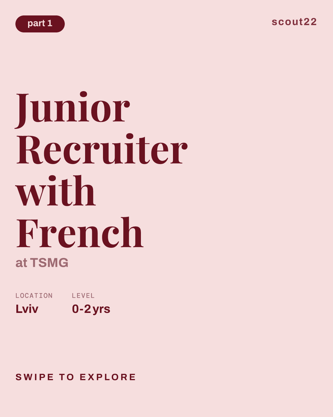 Junior Recruiter with French at TSMG