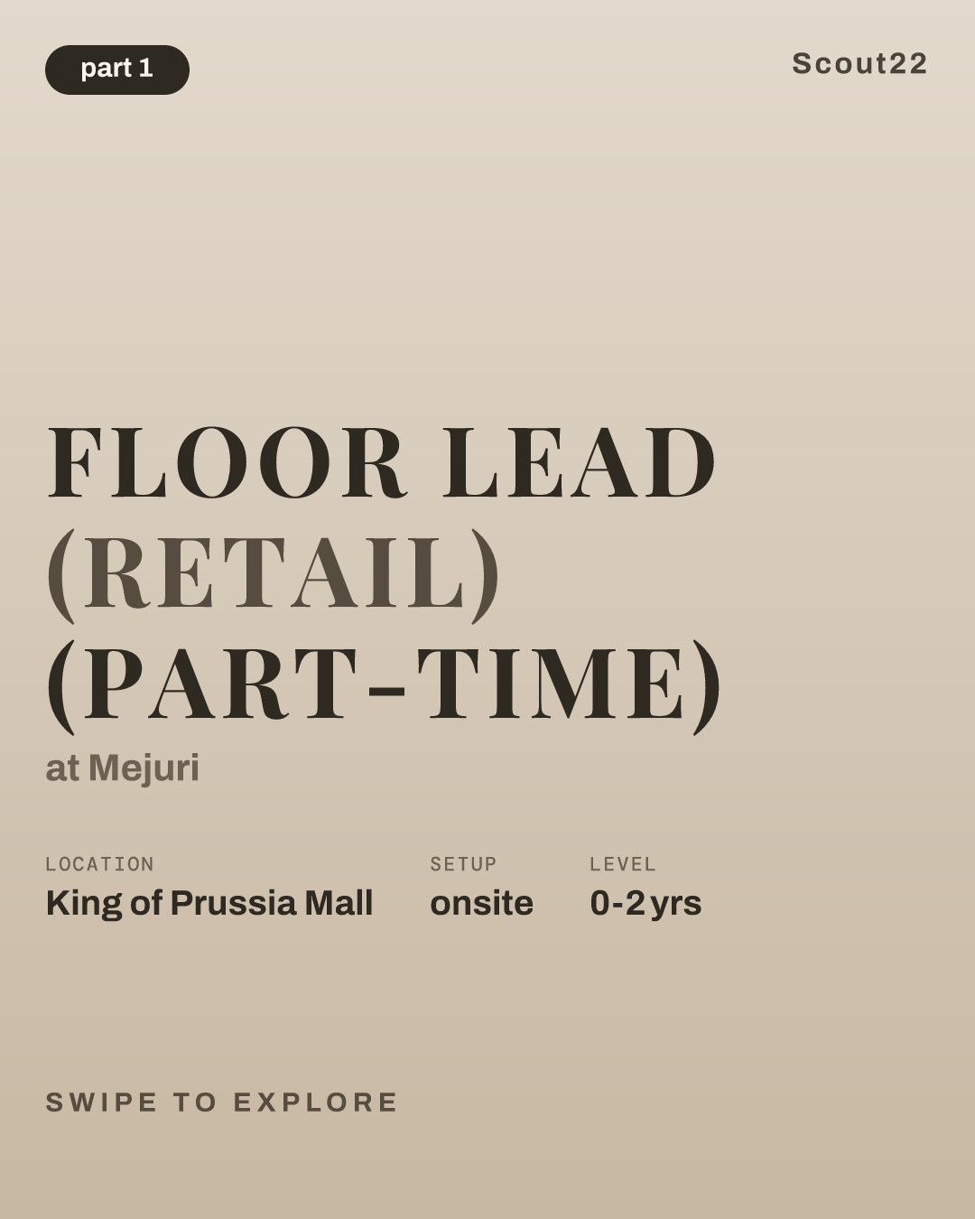 Floor Lead (Retail) (Part-time) at Mejuri