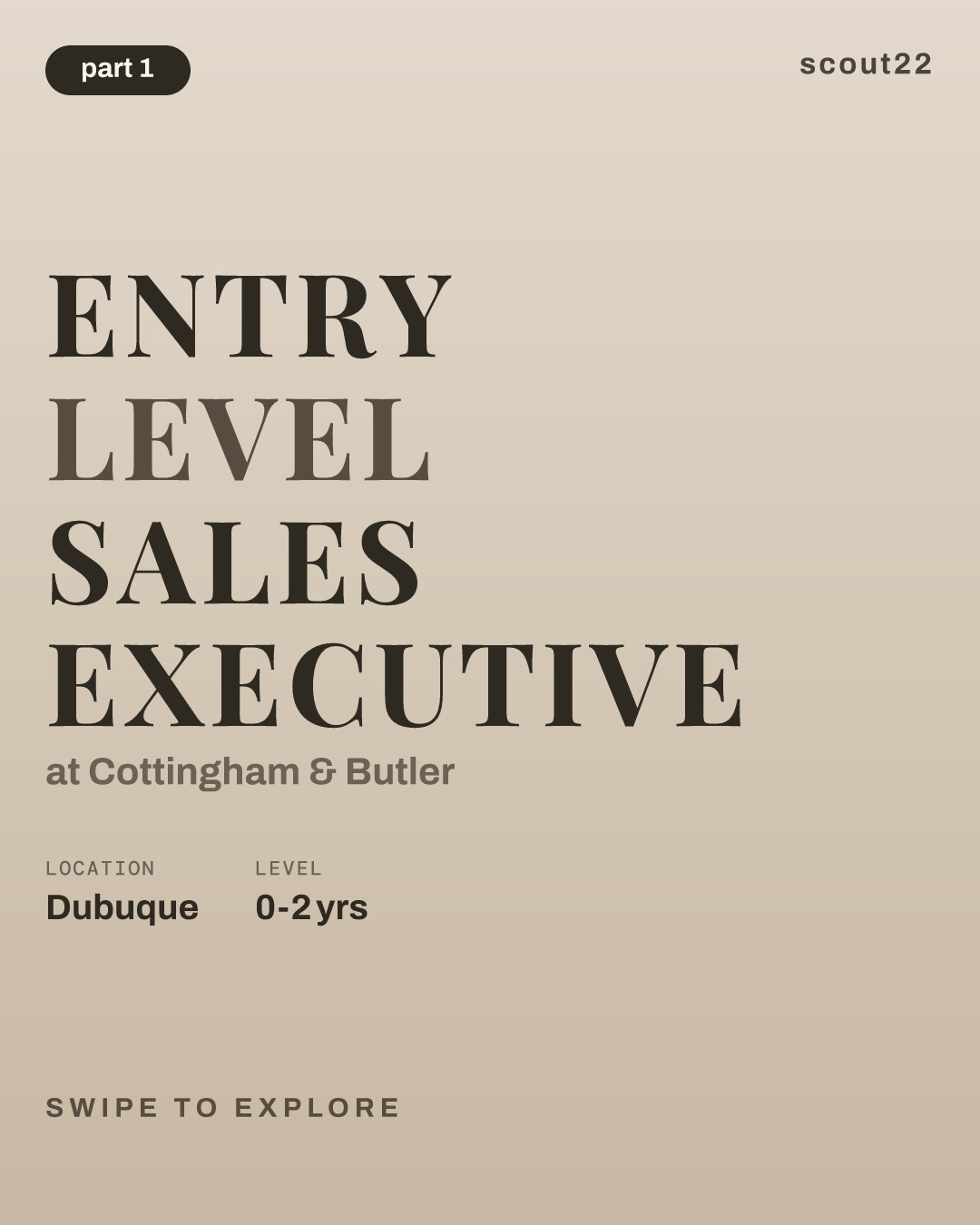 Entry Level Sales Executive at Cottingham & Butler