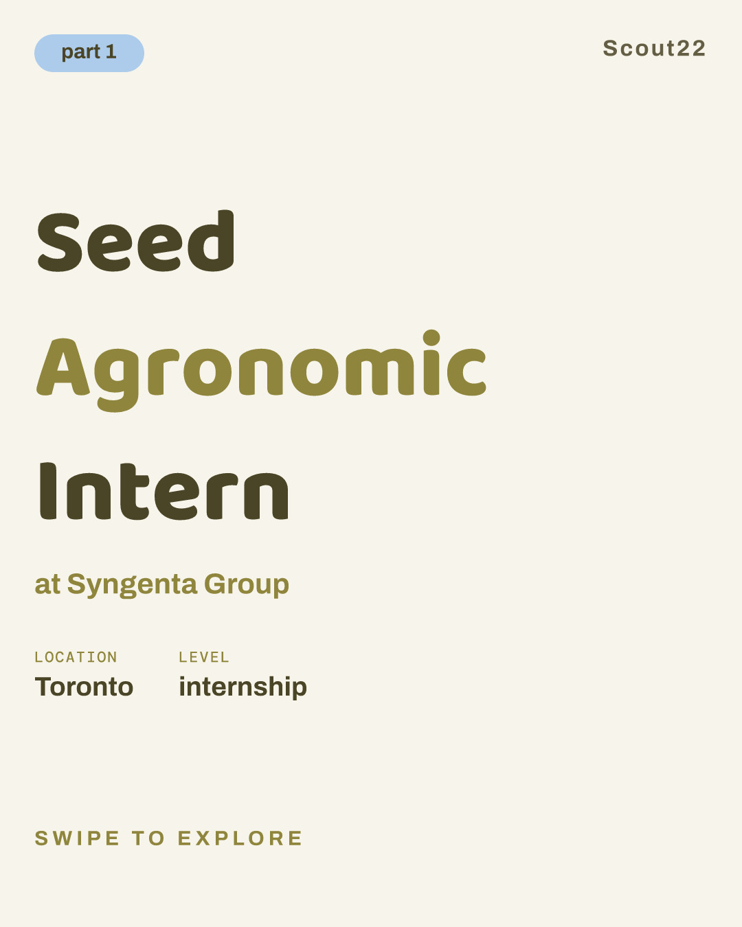 Seed Agronomic Intern at Syngenta Group