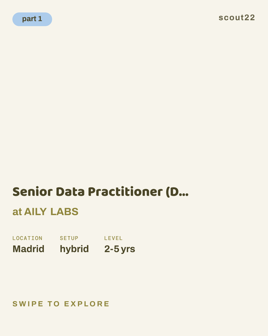 Senior Data Practitioner (Data / Analytics Engineering) - BCN/ MAD/ MUC at AILY LABS