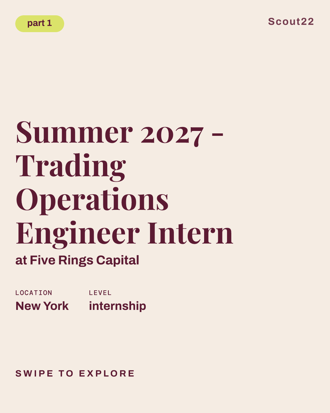 Summer 2027 - Trading Operations Engineer Intern at Five Rings Capital