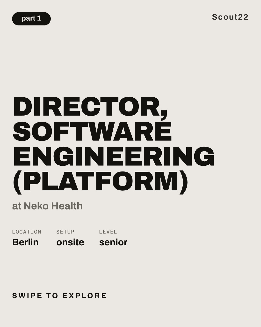 Director, Software Engineering (Platform) at Neko Health