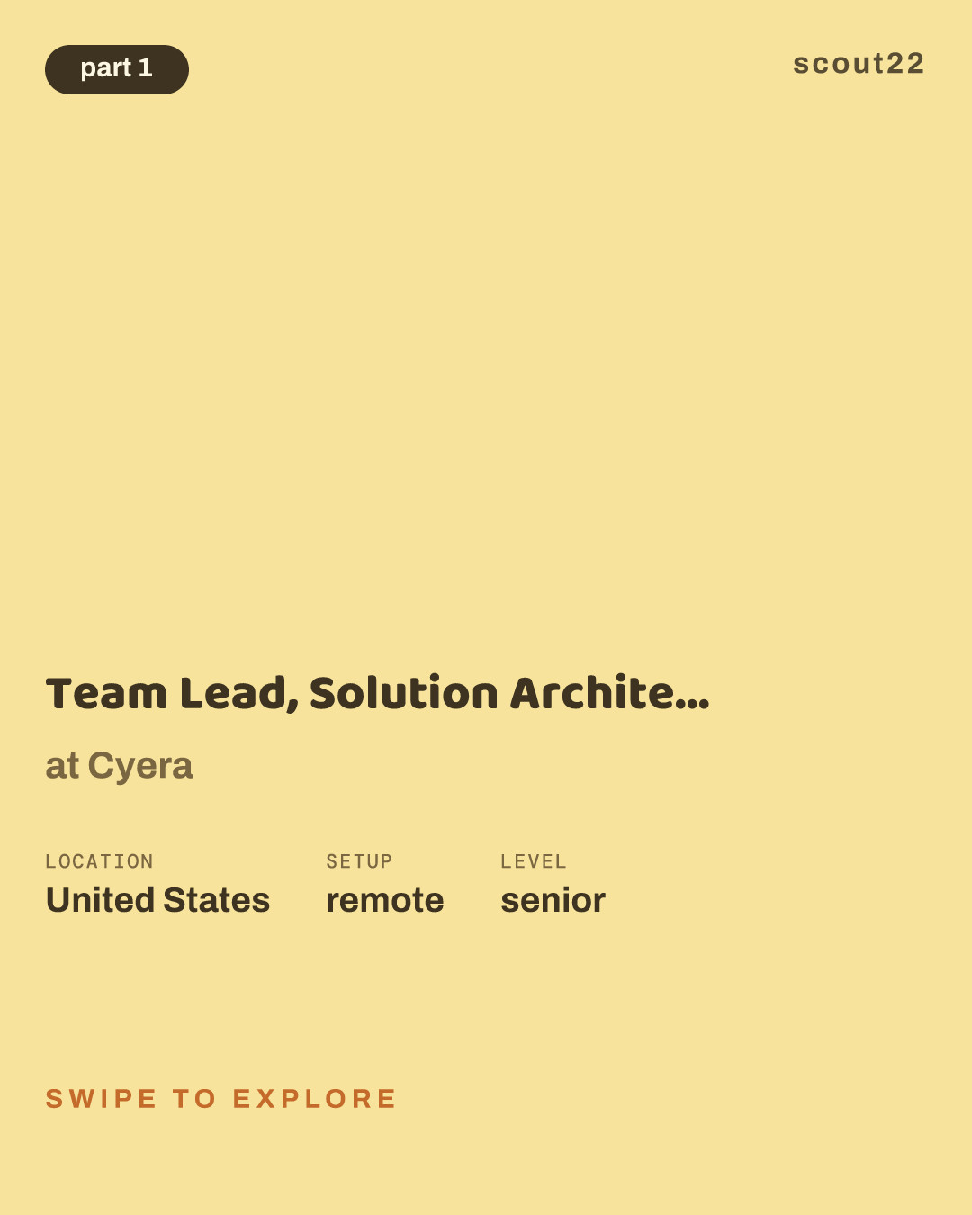 Team Lead, Solution Architecture (OCTO Scanning) - US at Cyera