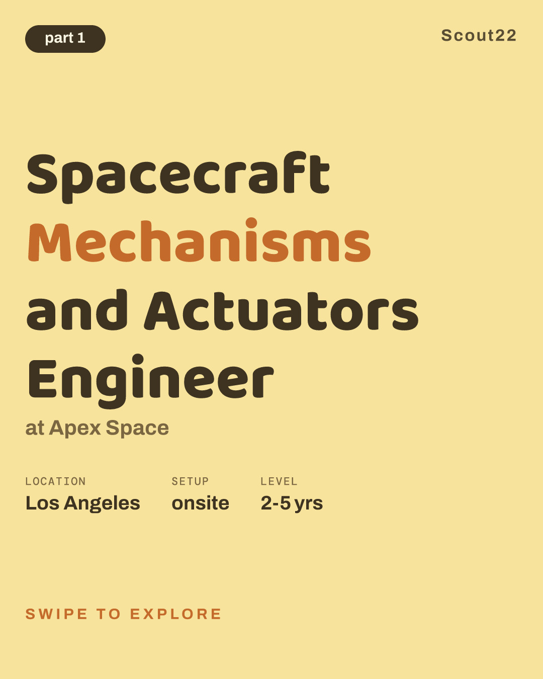 Spacecraft Mechanisms and Actuators Engineer at Apex Space