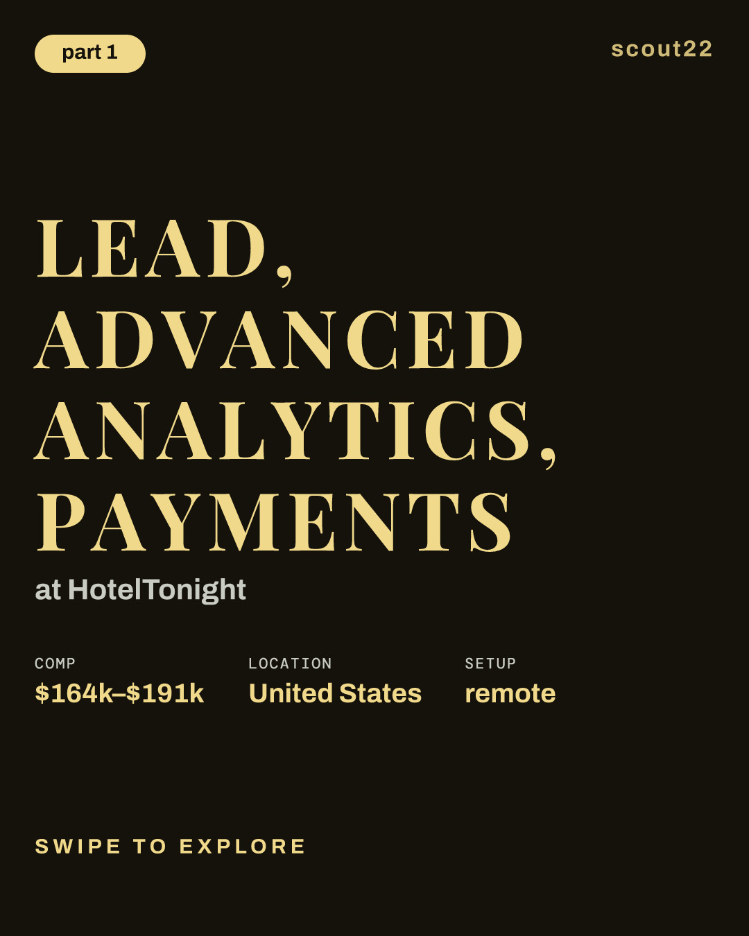 Lead, Advanced Analytics, Payments at HotelTonight