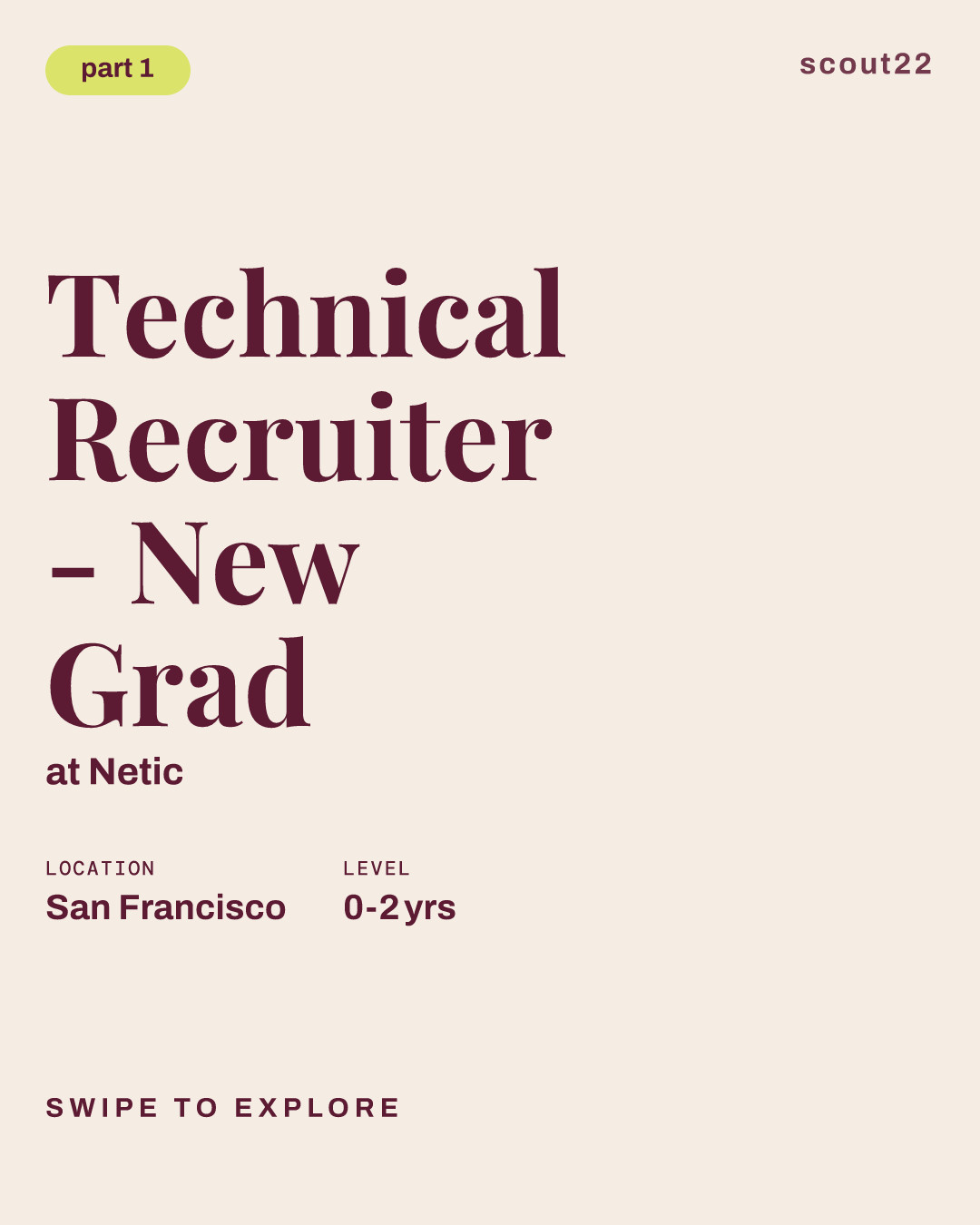 Technical Recruiter - New Grad at Netic