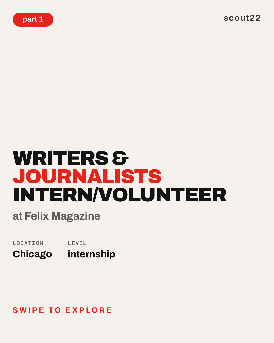 Writers & Journalists Intern/Volunteer at Felix Magazine