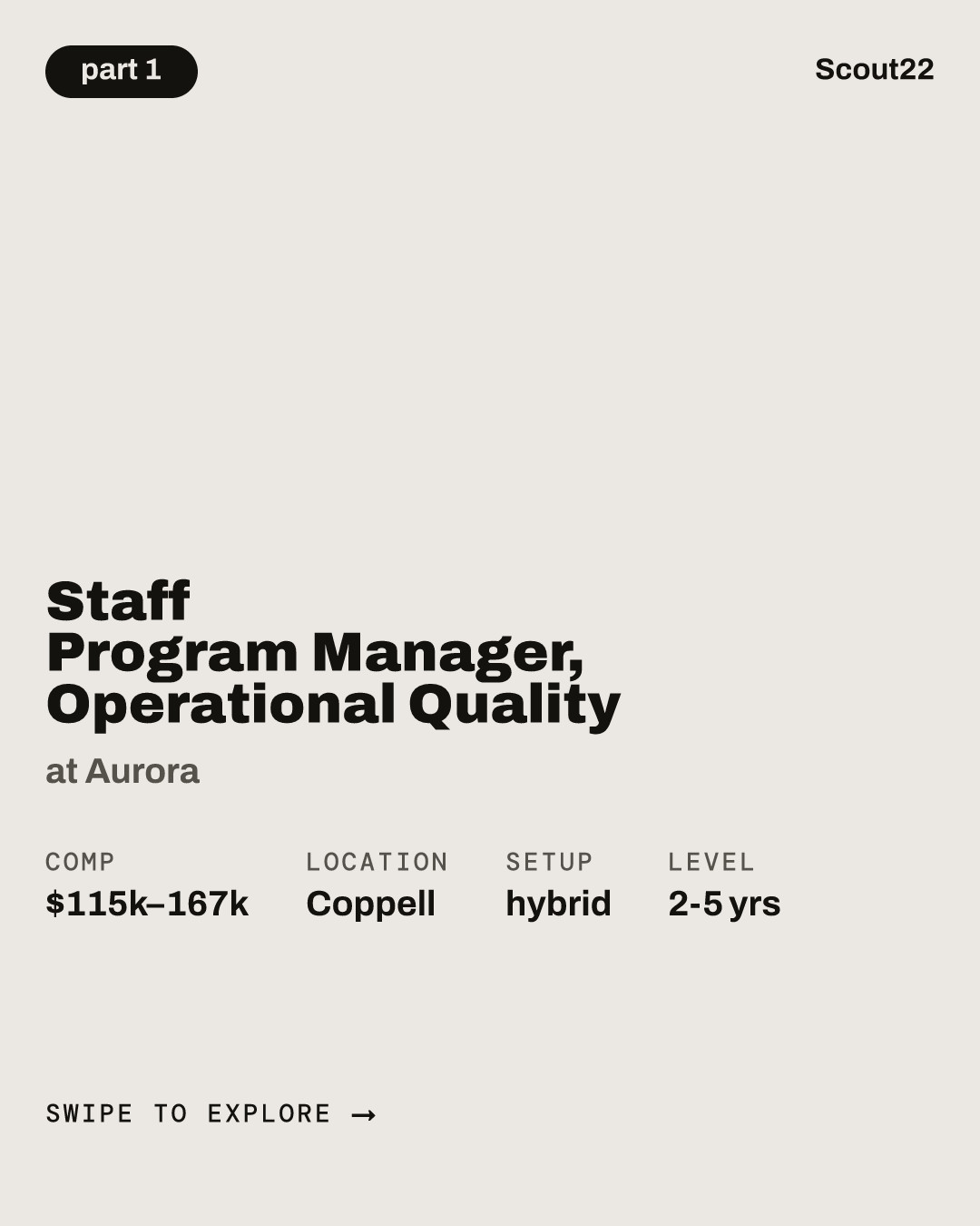Staff Program Manager, Operational Quality at Aurora