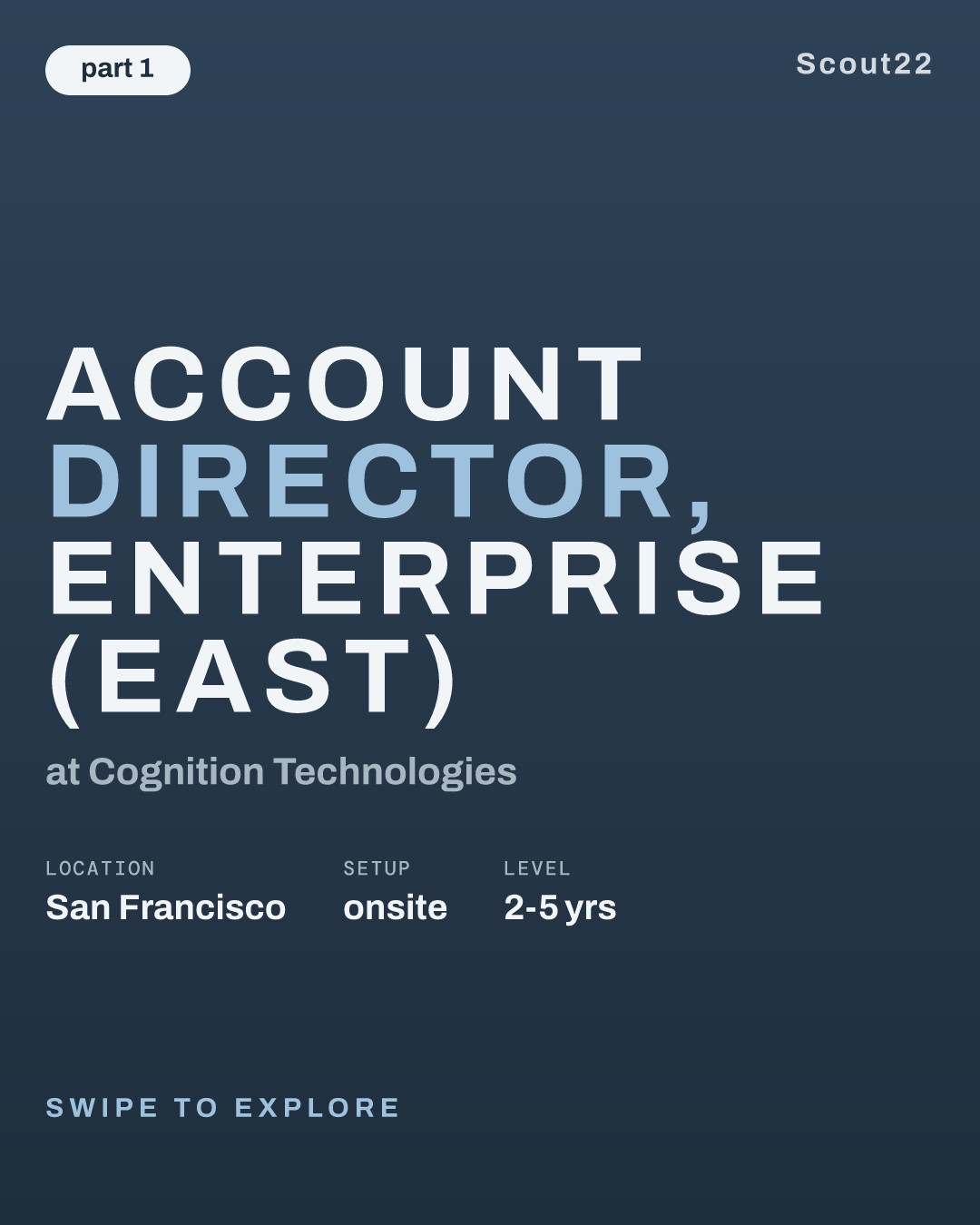 Account Director, Enterprise (East) at Cognition Technologies