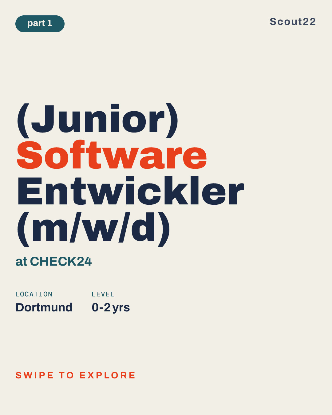 (Junior) Software Entwickler (m/w/d) at CHECK24