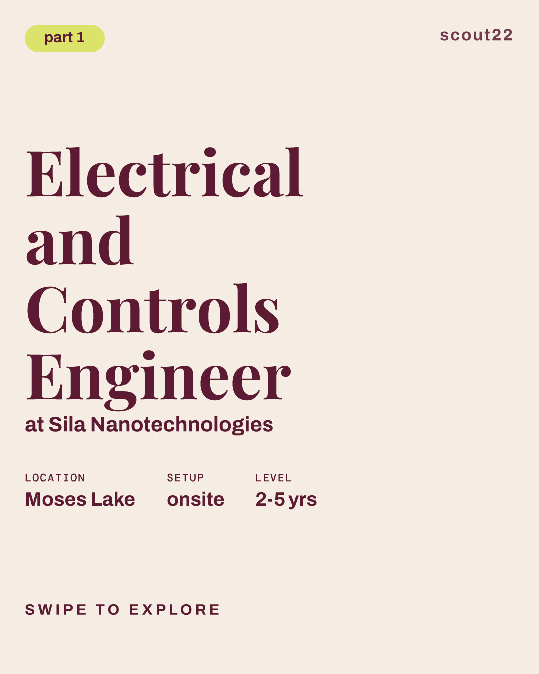 Electrical and Controls Engineer at Sila Nanotechnologies