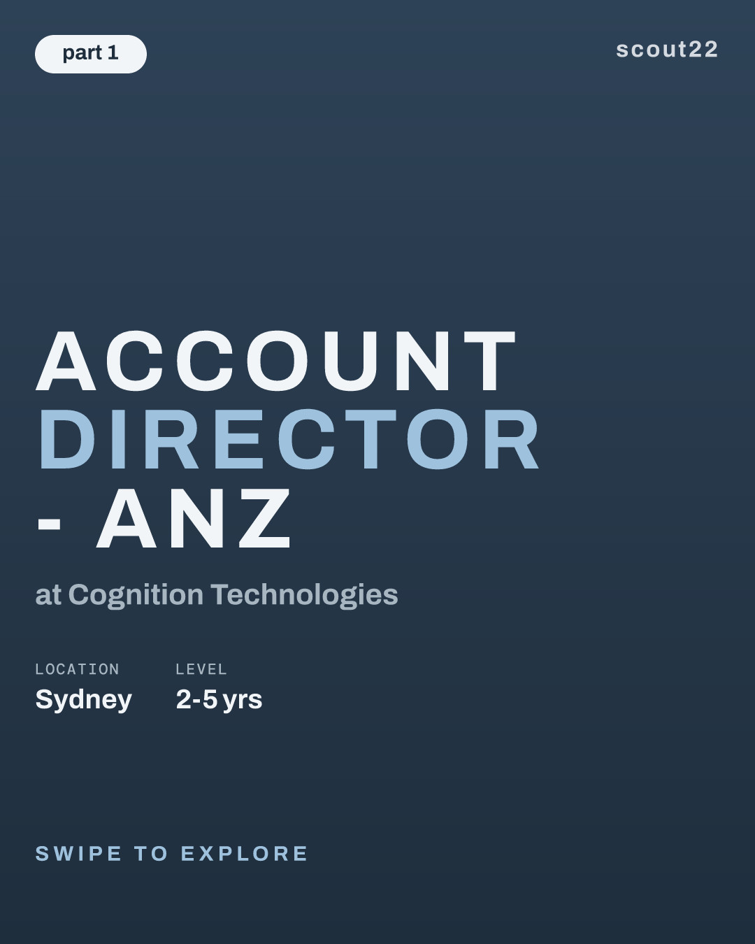 Account Director - ANZ at Cognition Technologies