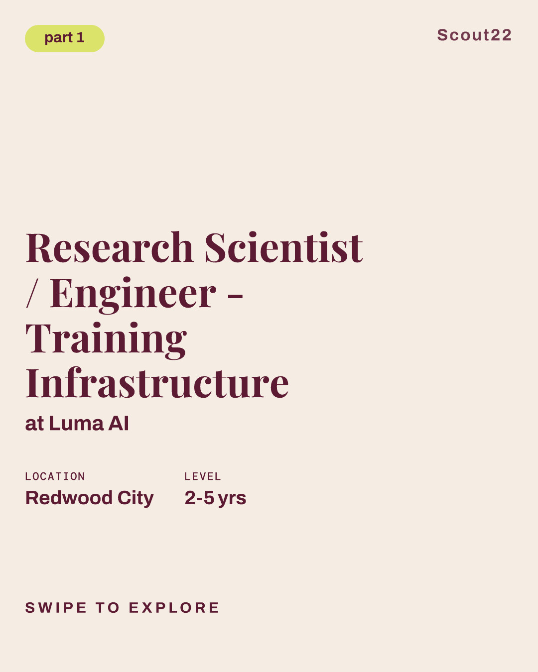 Research Scientist / Engineer - Training Infrastructure at Luma AI