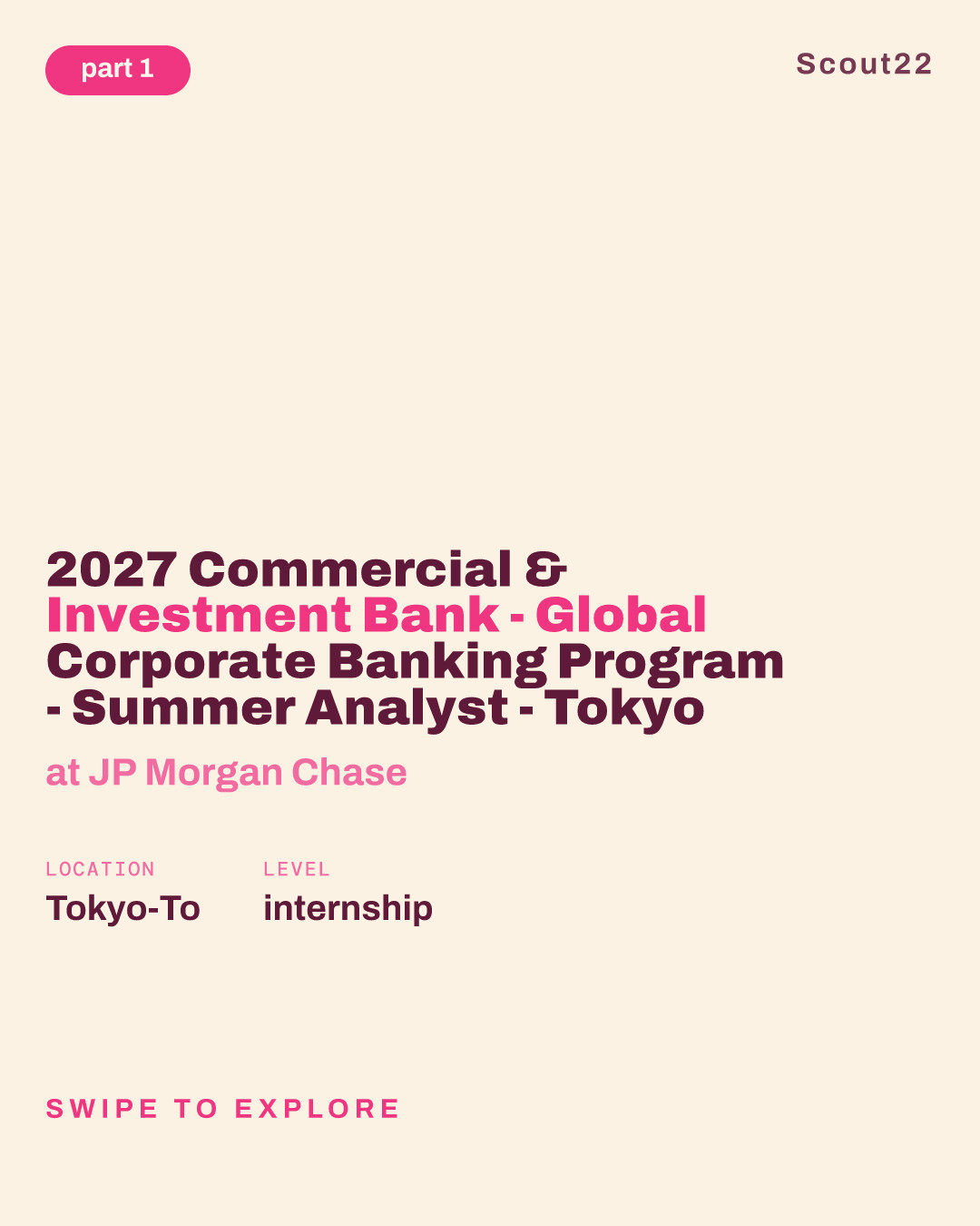 2027 Commercial & Investment Bank - Global Corporate Banking Program - Summer Analyst - Tokyo at JP Morgan Chase