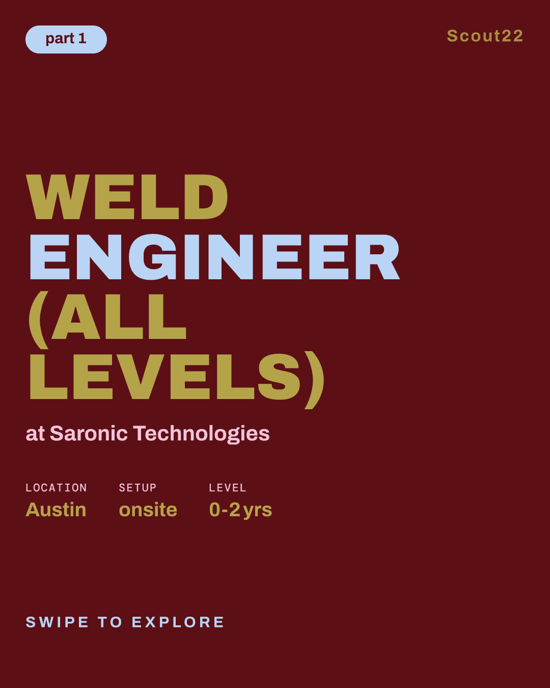 Weld Engineer (All Levels) at Saronic Technologies