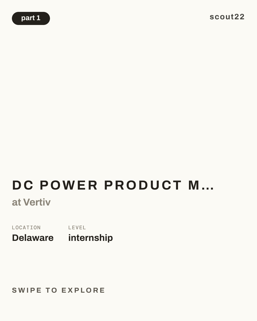 DC Power Product Management MBA Intern (Summer 2027) at Vertiv