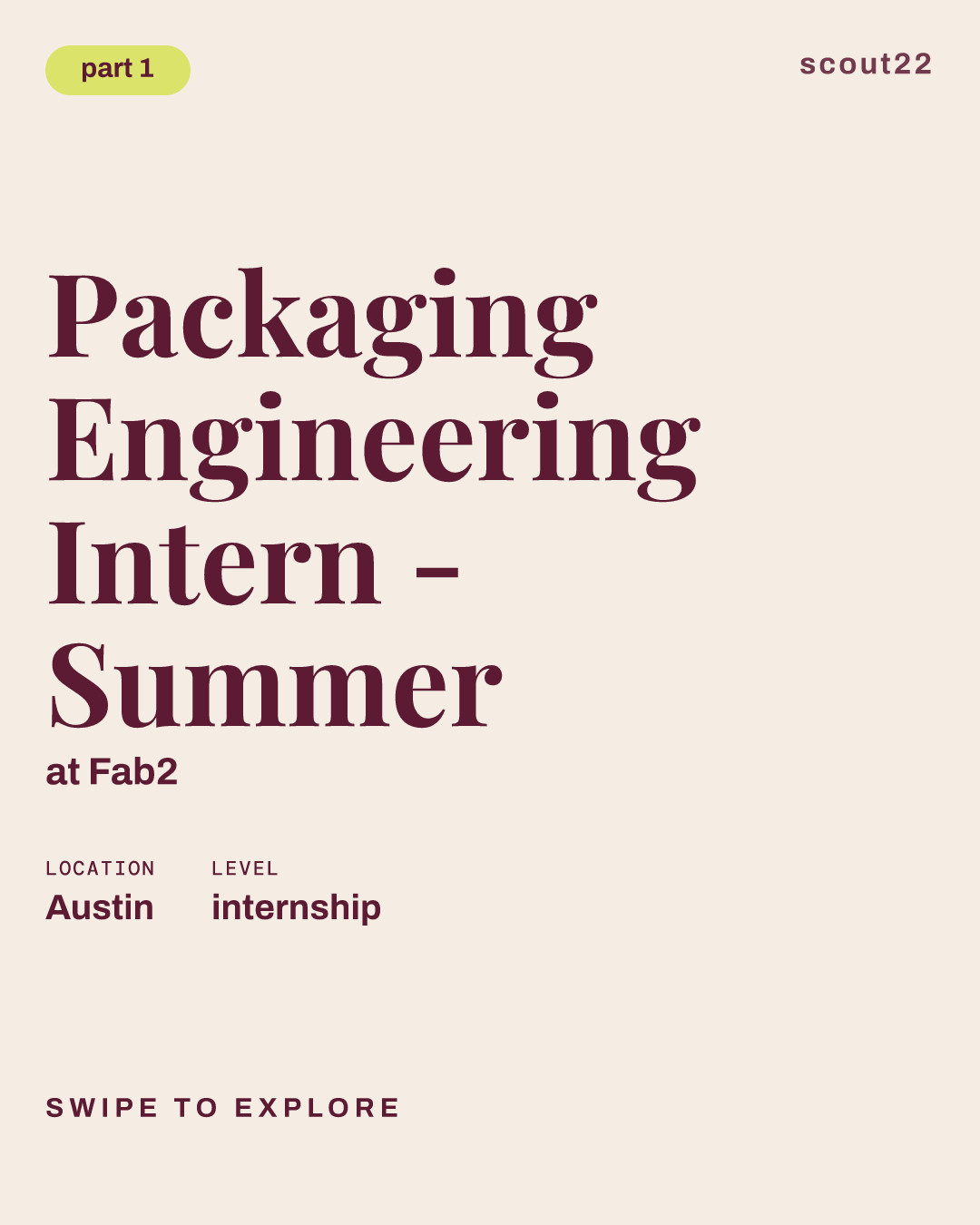 Packaging Engineering Intern - Summer at Fab2