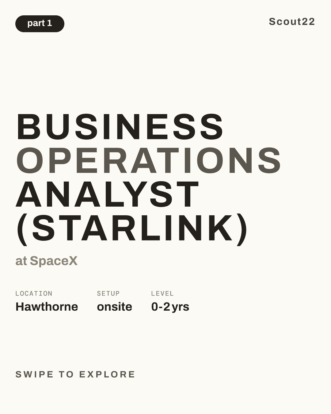 Business Operations Analyst (Starlink) at SpaceX