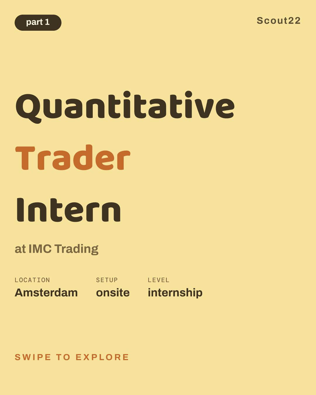 Quantitative Trader Intern at IMC Trading