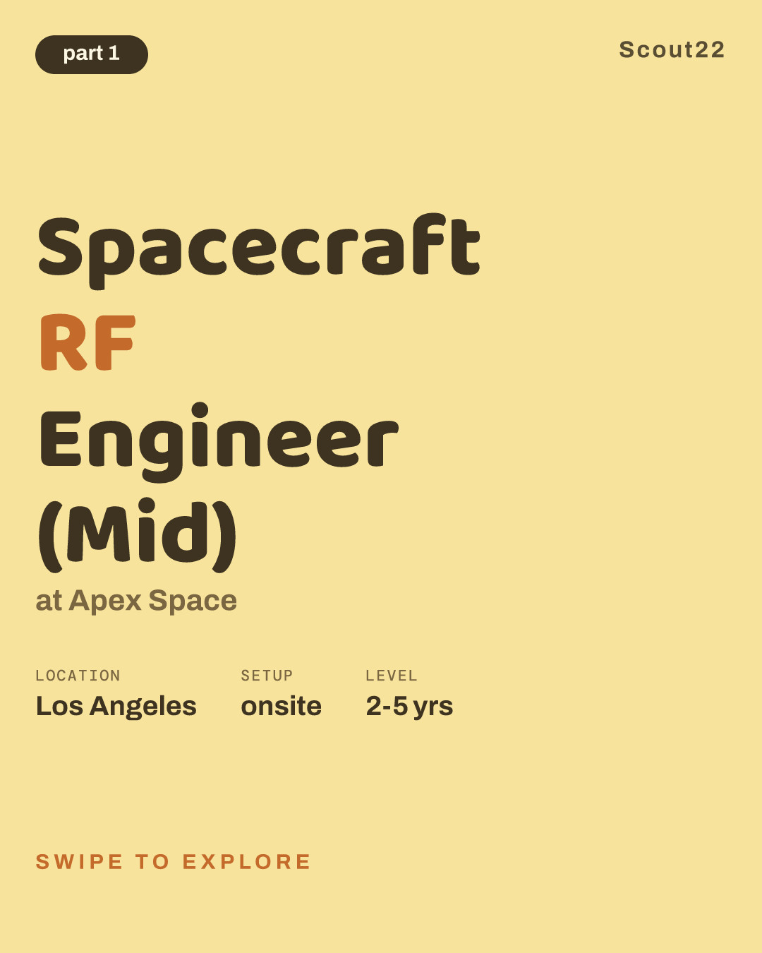 Spacecraft RF Engineer (Mid) at Apex Space